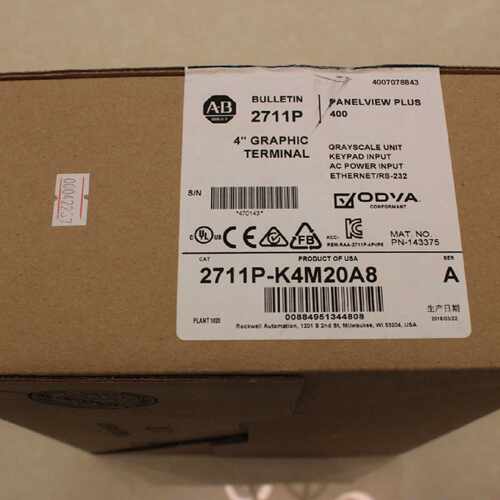 议价2711P-K4M20A8 罗克韦尔处理器 AB触摸屏 2711PK4M20A8全新原