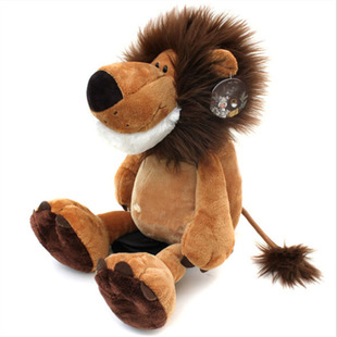 仿真NICI雪纳瑞狗狗老虎狮子警犬大象斑点狗公仔安抚陪睡觉娃娃