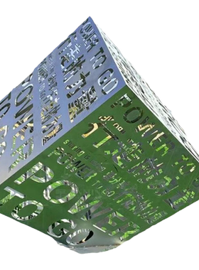 户外不锈钢玻璃钢镜面雕塑定制