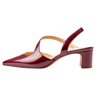 LINGMEICHEN凉鞋女款夏季高跟鞋粗跟尖头绑带包头女鞋真皮低跟鞋