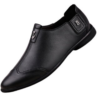 捡漏清仓特价豆豆鞋男真皮休闲皮鞋韩版头层牛皮百搭软底懒人鞋子