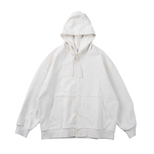 NUMBERSALT25AW宽松简约百搭老钱风连帽双拉链开衫运动卫衣外套男