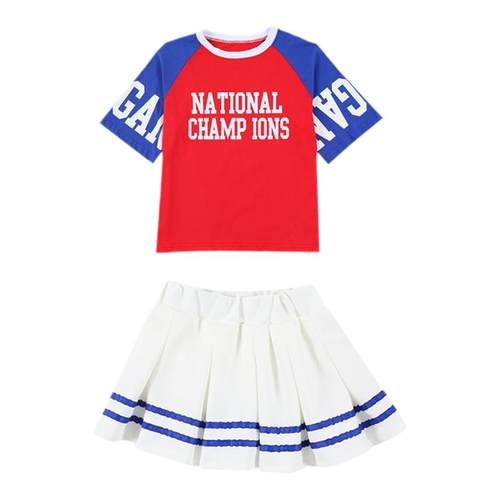 儿童拉拉队服装小学生啦啦操运动会表演服爵士舞嘻哈比赛演出服装