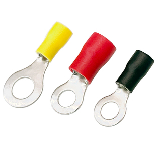 冷压接线端子RV2-6圆形预绝缘端头圆型接头端子线鼻线耳RV2.5-6