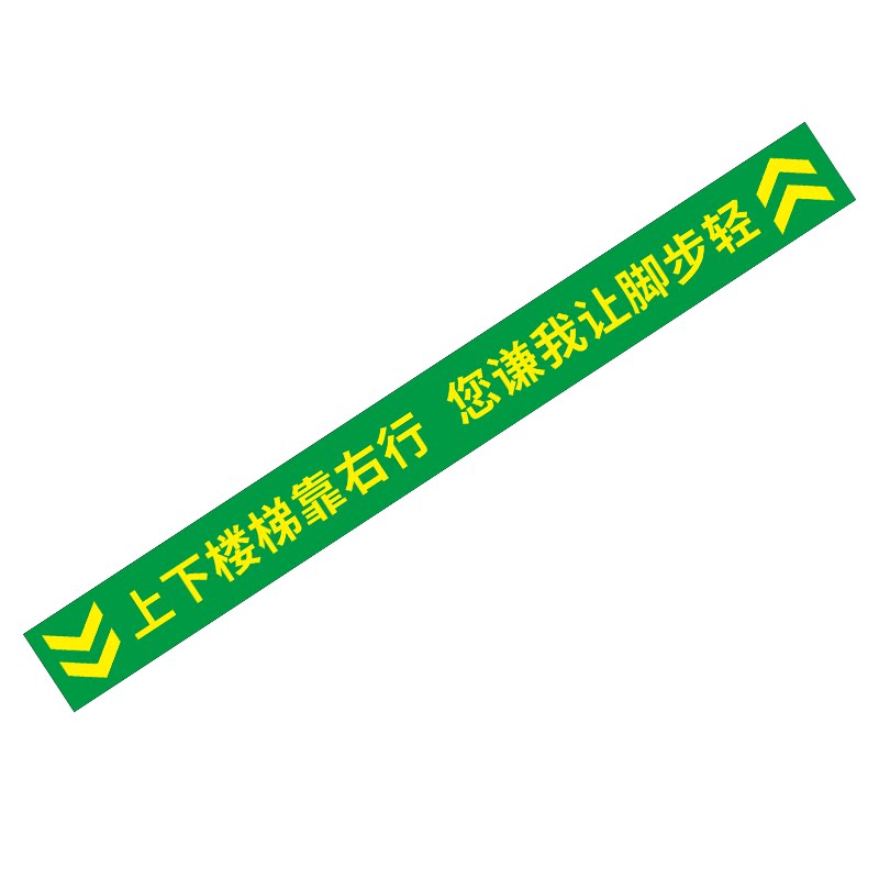 上下楼梯靠右行地面防滑提示贴