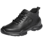 森达商务健步鞋冬新商场同款黑色厚底圆头男鞋休闲运动鞋2AL01DD5