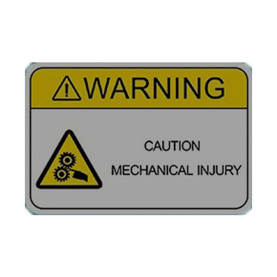 机械设备安全英文标识牌CNC当心触电激光高温伤害烫压夹手机器警示标志机床操作标识旋转注意不干胶贴纸定制