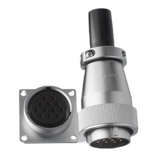 ZHQCN国如航空插头WS20电缆连接器方形插座三芯四针-15孔反装TQ+Z