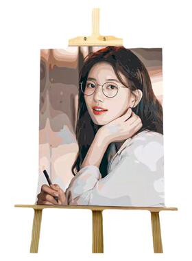 diy数字油画照片送女友生日礼物