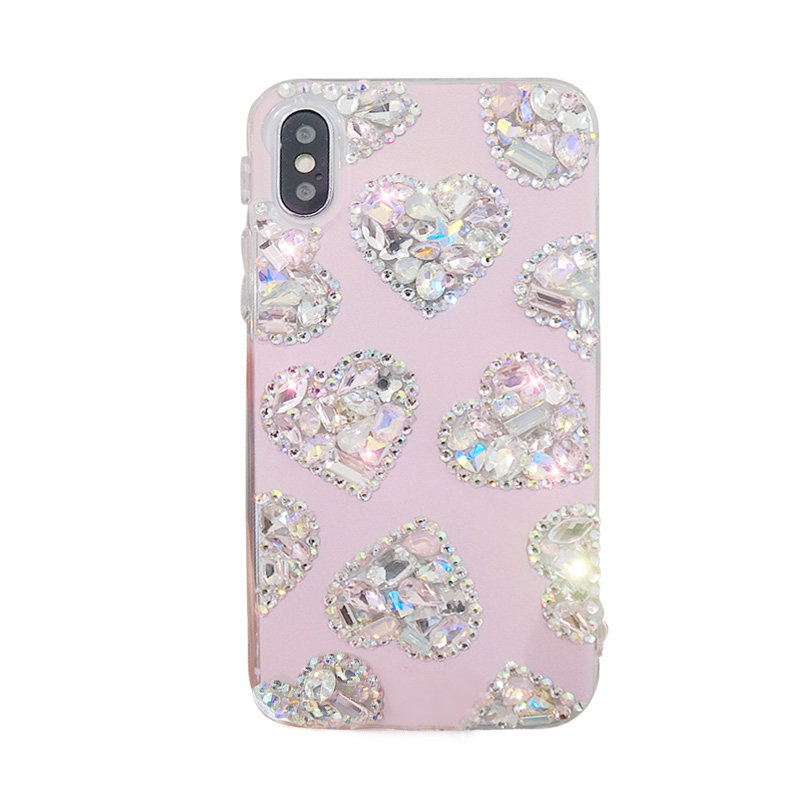 适用网红苹果xs Max手机壳水钻6钻石8plus新款iphone7p软壳套挂绳