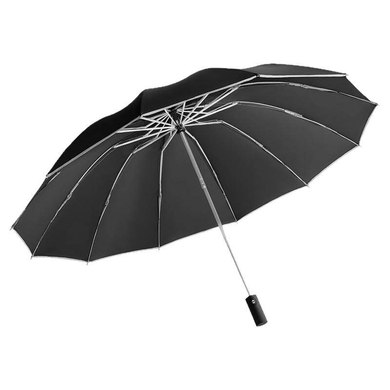 十二骨手动超大号雨伞加固折叠伞