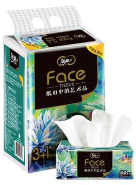 洁柔高端油画抽纸4层80抽/包