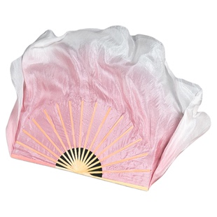 画中游刘宇扇子舞蹈扇真丝双面藕粉渐变色大扇子古典舞表演出道具