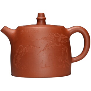 正宗宜兴紫砂壶 原矿特大井栏紫泥 汉铎壶680毫升