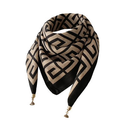 磁吸扣丝巾女护颈防脏小围巾