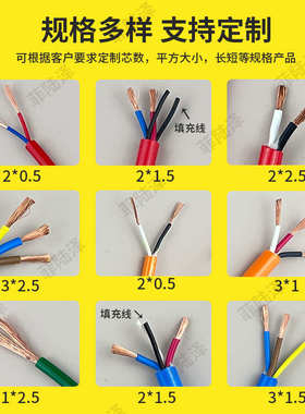 单芯弹簧线1芯2芯3芯2.517平方红色蓝色绿色橙色螺旋伸缩弹簧电线