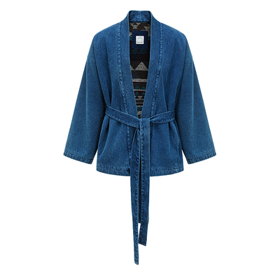 庶人蓝染剑道布羊毛道袍