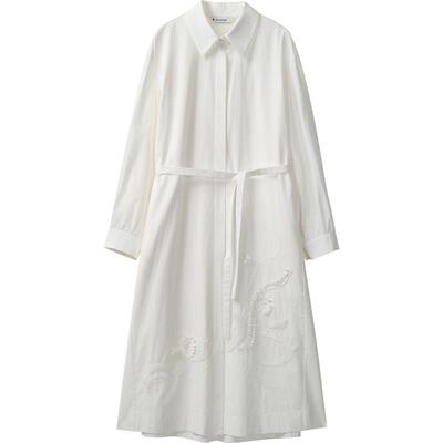 播商场同款立体绣花淡人连衣裙女春夏气质衬衫裙BDR3LD1976