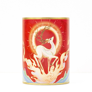 小铜记九色鹿笔筒敦煌莫高窟壁画《鹿王本生图》文创产品高档礼品