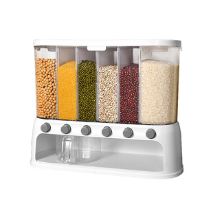 五谷杂粮分格收纳盒分类装米桶家用分隔防虫防潮密封食品级储存罐