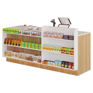 收银台超市吧台小型店铺服务台简易前台便利店柜台定制高级接待台