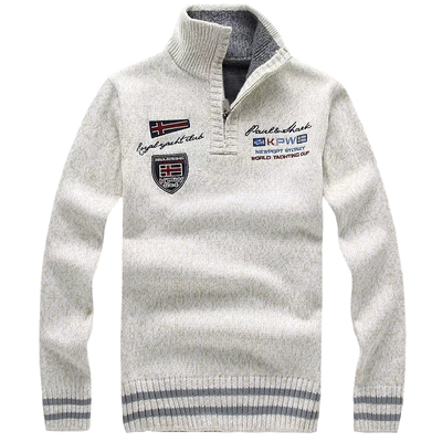 加绒加厚毛衣男外套宽松毛线衣