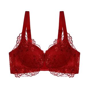 斯米莱本命年内衣套装女马年胸罩聚拢结婚新娘礼物大红色文胸内裤