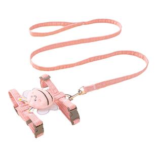 猫咪牵引绳防挣脱外出专用遛猫绳溜猫链子宠物胸背带猫绳子可调节