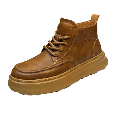 冬季真皮高帮鞋男轻奢时尚