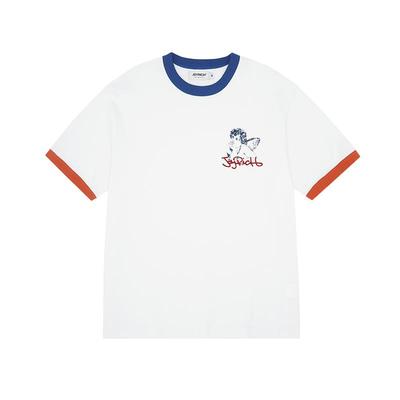 印花撞色宽松短袖T恤中性