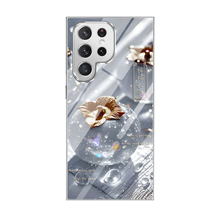 A56苹果17新年SamsungS25+三星S23ultra手机壳26加S24fe水晶22u柿子54玻璃case男55适用16plus女21高级感15外