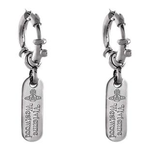 西太后薇薇安同款字母土星耳环女小众复古高级感耳扣耳骨钉耳饰