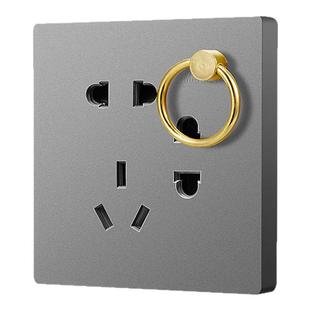 86型装阳台挂灯笼插座带吊环电源开关插座面板天花板七孔五孔插座