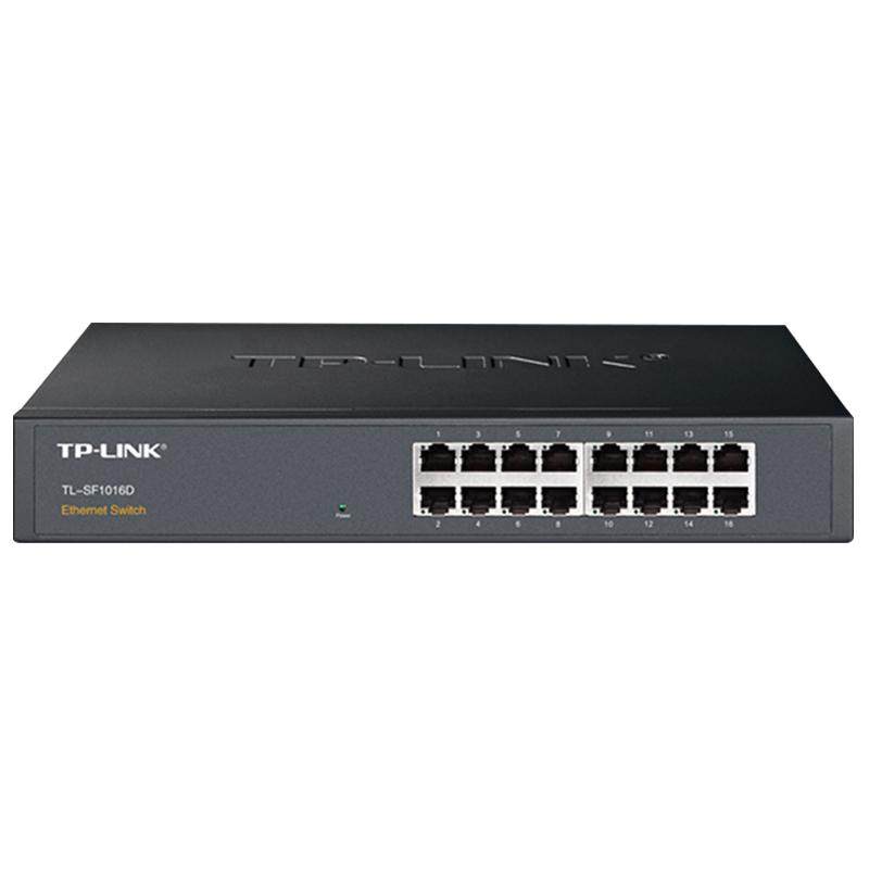 TP-LINK普联16口百兆交换机12/24孔分线器集线器家用路由器千兆网络转换器监控网线分流器桌面钢壳TL-SF1016D