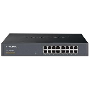 TP-LINK 16口百兆交换机 12孔分线器千兆宽带集线器路由器监控网络网线分流器桌面转换器D钢壳机身TL-SF1016K