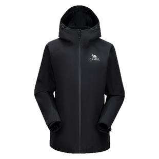 骆驼女装冲锋衣短款秋冬新款夹克防风防水三合一可拆卸休闲外套女