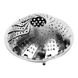 多功能莲花型可伸缩折叠不锈钢蒸架蒸盘蒸笼蒸格蒸屉水果蔬菜蓝盘