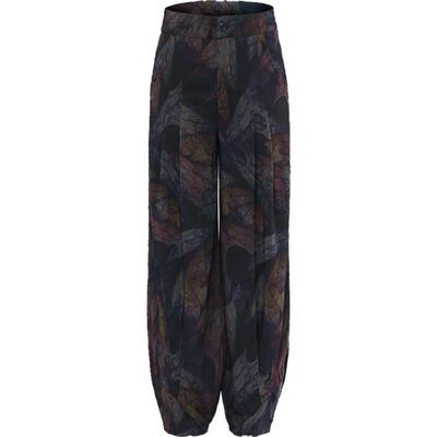 春夏新款高腰大码宽松妈妈灯笼裤