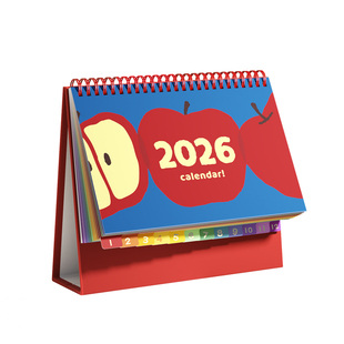 日历2026年新款桌面高颜值定制台历工位小台历创意办公室摆件可爱卡通打卡日历迷你记事马年公司logo