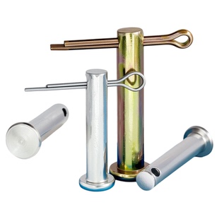 圆柱带孔定位销子平头带孔圆柱定位销钉T型销轴实心圆柱形销轴