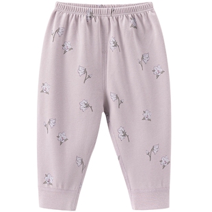 乖奇熊男女宝宝纯棉长裤春秋季婴儿睡裤无骨居家休闲儿童裤子春装