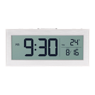 自动感光夜光电子时钟电池智能闹钟背光常亮桌面日期温度数字钟表