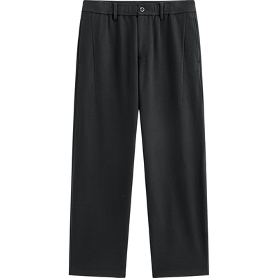 【商场同款】太平鸟男装时尚休闲裤新款宽松黑色锥形裤B1GBF4B29