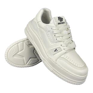 2025夏秋季新款真皮男士休闲板鞋透气轻便厚底时尚男款运动休闲鞋