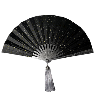 铝镁合金金属防身扇子男中国风铝镁防身功夫扇古典折扇礼品太极扇