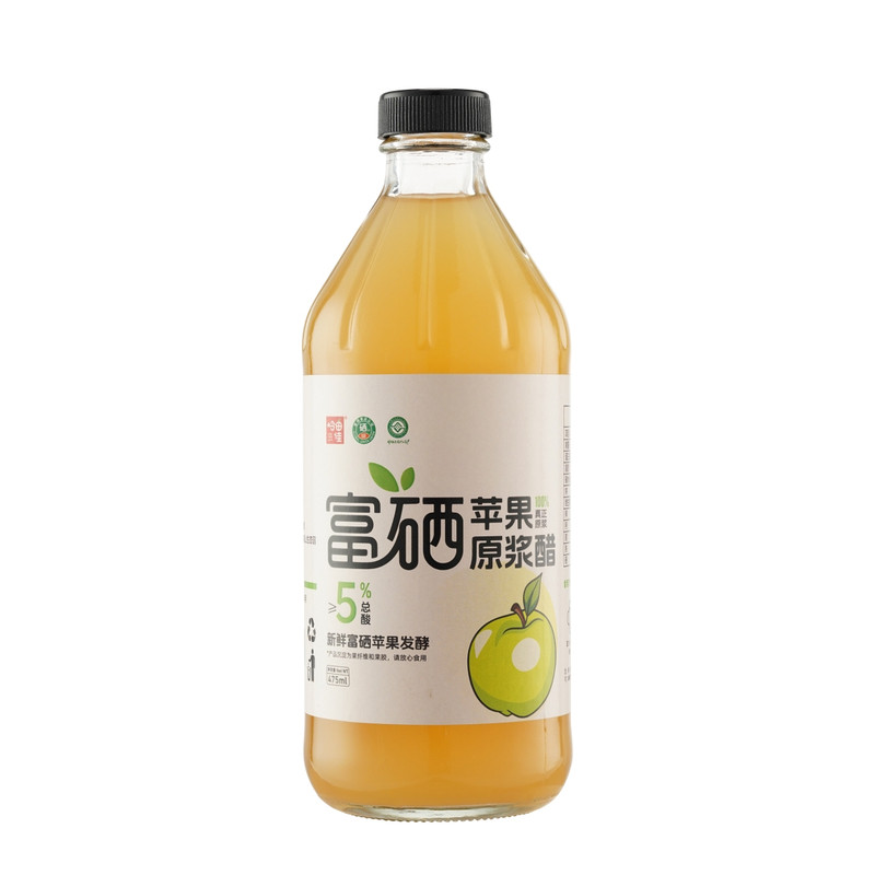 岭田佳富硒苹果醋玻璃瓶酸度5度