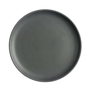 陶瓷餐具盘碗碟套装亚光深灰色平盘家用牛排盘北欧风意面盘碗碟子