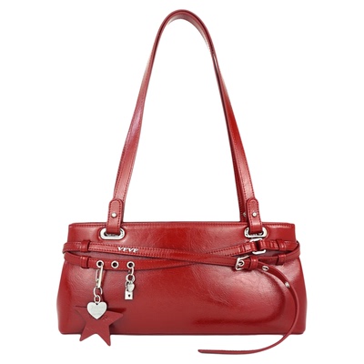 VFVF红色女包包手提腋下新娘婚包