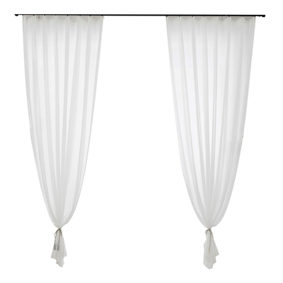 竖百叶纱窗帘纱帘透光不透人白色