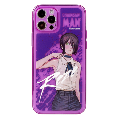 TPU电锯人透紫色苹果手机壳